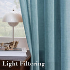 H.VERSAILTEX Linen Curtains Nickel Grommet Natural Linen Semi-Sheer Curtains 2 - Image 5