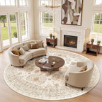 zesthome 8ft Round Rugs for Living Room, Non-Slip Washable Round Area Rugs by Zesthome
