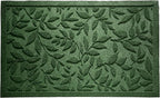 Green Leaves Outdoor Indoor Entrance Door mat, Absorbent Durable Heavy Duty - Image 3