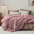 Bedsure GentleSoft Fluffy Dusty Pink Blankets Queen Size by BEDSURE