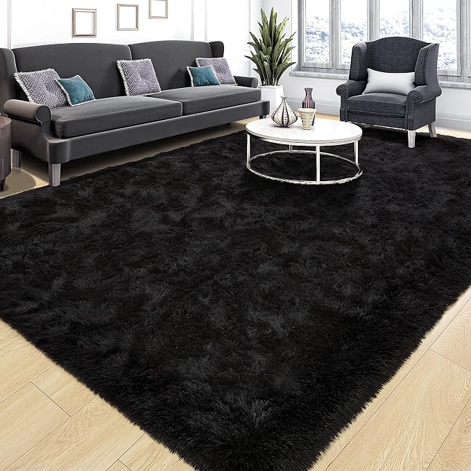 Tepook Fluffy Large Rugs for Living Room, Shag Area Rug 6x9 Soft Carpet for - Image 2