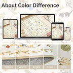 Cat 8x10 Area Rugs for Living Room, Machine Washable Animal Floral Vintage Rug - Image 8
