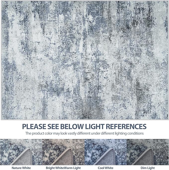 4x6 Area Rugs for Living Room Rug Washable: Abstract Rug for Dining Room - Image 8