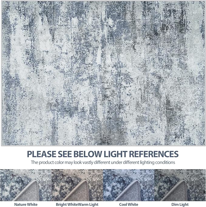 5x8 Area Rugs for Living Room Rug Washable: Abstract Rug for Dining Room - Image 9