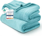 Bedsure GentleSoft Fleece Bed Blankets Queen Size River Blue by BEDSURE