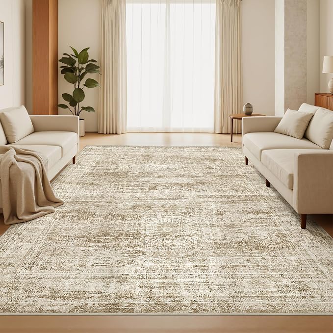 6x9 Rug for Living Room, Soft Low Pile Indoor Washable Rugs for Bedroom - Image 3