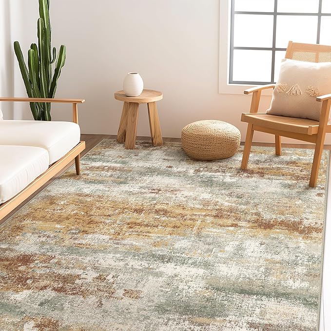 Area Rugs 6x9 for Living Room Bedroom, Modern Abstract Machine Washable Rug - Image 3