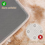 Super Soft Fluffy Living Room Area Rugs 2x10 ft Tie-Dyed Beige Shaggy Furry - Image 4