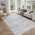 5x7 Area Rugs - Ultra-Thin Washble Rugs, Non-Slip Low Pile Abstract Print Rugs by Unknown