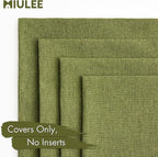 MIULEE Pack of 4 Decorative Throw Pillow Covers Linen Waterproof Pillow Covers - Image 5