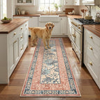 GarveeHome Terracotta Teal 8x10 Area Rugs - Image 3