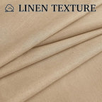 RYB HOME Camel Linen Sheer Curtains 95 inches Length, Aesthetic Light Filtering - Image 5