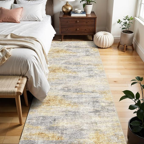 2x6 Washable Kitchen Runner Rug: Modern Abstract Runners - Image 2
