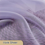 Lecloud 72 Inch Light Purple Sheer Curtains & Panels Set of 2, Airy & - Image 8
