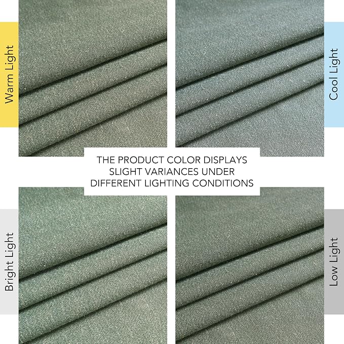 NICETOWN Linen Forest Green Curtains 96 inches Long, Grommet Privacy Assured - Image 7
