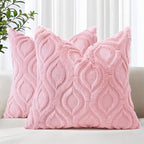 decorUhome Summer Throw Pillow Covers 26x26 Inch Set of 2, Soft Plush Faux Wool by decorUhome