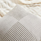 Fancy Homi 2 Packs Neutral Grey Samll Decorative Throw Pillow Covers 12x12 Inch - Image 4