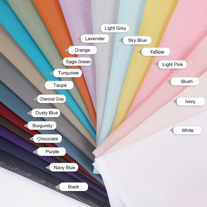 OVZME Light Grey Sheer Curtains 54 Inches Long 2 Panels - Image 7