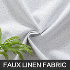 MIULEE Linen Texture Curtains for Bedroom Solid 100% Blackout Thermal Insulated - Image 6