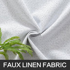 MIULEE White Blackout Curtains Linen Textured - Image 5