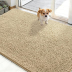 OLANLY Dog Door Mat for Muddy Paws 50x30, Absorbs Moisture and Dirt, Absorbent by OLANLY