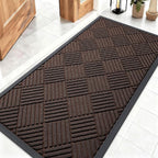 OLANLY Front Door Mat Outside Entrance 47x23, Heavy Duty Sturdy Natural Rubber by OLANLY