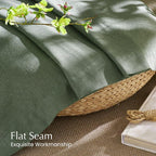 NICETOWN Linen Forest Green Curtains 96 inches Long, Grommet Privacy Assured - Image 6