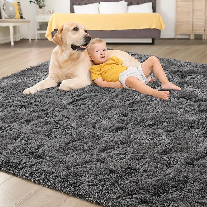 Tepook Soft Fluffy Rugs for Living Room, 5x8 Shaggy Area Rug for Bedroom - Image 4