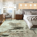 9x12 Area Rugs for Living Room Rug Washable: Abstract Large Rug for Dining Room - Image 8