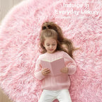 Amdrebio Pink Round Area Rugs 7Ft - Image 9