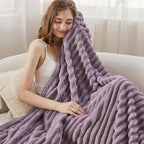 Bedsure GentleSoft Light Purple Fleece Blanket - Image 3