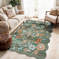 4x6 Living Room Area Rugs: Washable Farmhouse Nursery Kitchen Floral Rugs by HYHAOYUNLAI