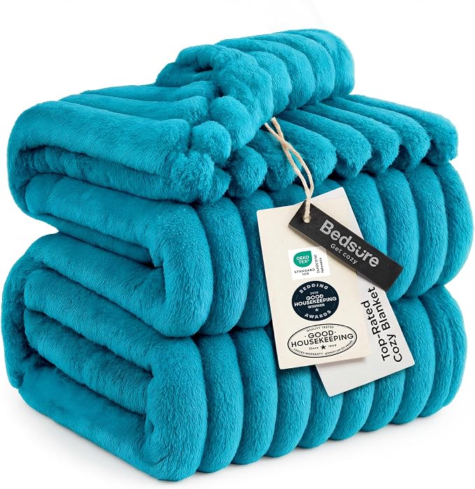 Bedsure GentleSoft Teal Full Blanket by BEDSURE