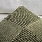 Fancy Homi Set of 2 Olive Green Boho Long Lumbar Body Decorative Throw Pillow - Image 3