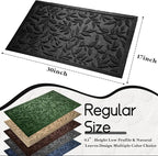 Black Leaves Outdoor Indoor Entrance Doormats, Absorbent Durable Heavy Duty - Image 2