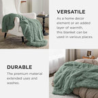 Bedsure GentleSoft Fluffy Sage Green Throw Blanket, Sage Green Decor - Image 5