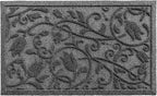 Boho Grey Floral Leaves Outdoor Indoor Entrance Doormats, Absorbent Durable - Image 9