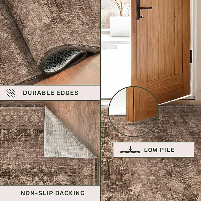 Hazo Haus Taupe Brown 5x8 Rug for Living Room - Image 5