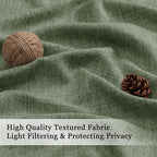 OWENIE Sage Green Valances for Windows 1 Pcs, Light Filtering Textured - Image 3