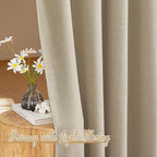NICETOWN Taupe Curtains 84 inch Length 2 Panels Set, Rod Pocket & Back Tab - Image 5