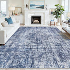 6x9 Area Rugs for Living Room Washable Rug: Anti-Skid Abstract Modern Living by Crority
