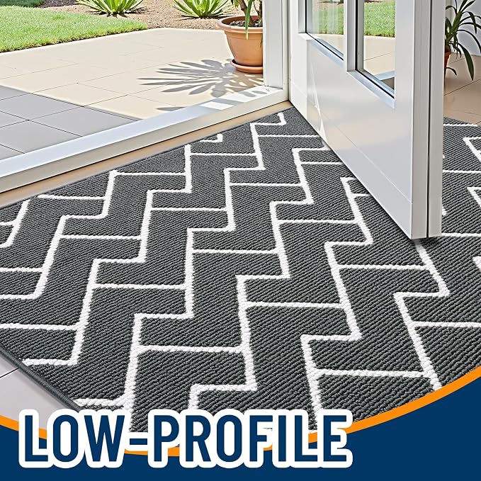 OLANLY Front Door Mat, Non-Slip Rubber Backing, Dirt Resistant and Absorbent - Image 3