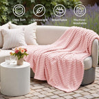 Bedsure GentleSoft Coral Pink Fleece Twin Blanket - Image 5