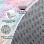ONASAR Rainbow Round Area Rugs 5ft, Soft Bedroom Circle Rug Mats - Image 9