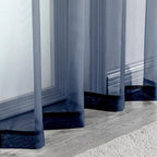 OWENIE Short Sheer Curtains 24 Inches Long 2 Panels - Image 6