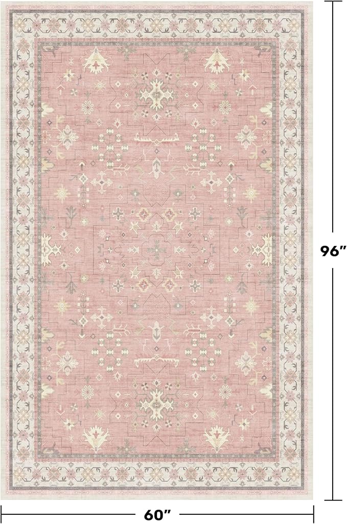 Light Pink Rugs for Girls Bedroom - Image 2