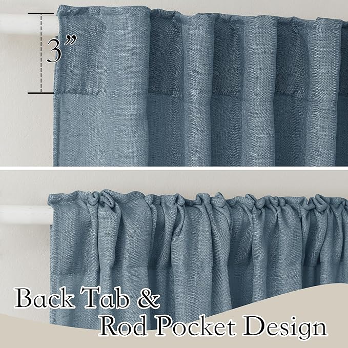 RYB HOME Long Linen Curtains 96 inches Long - Image 2