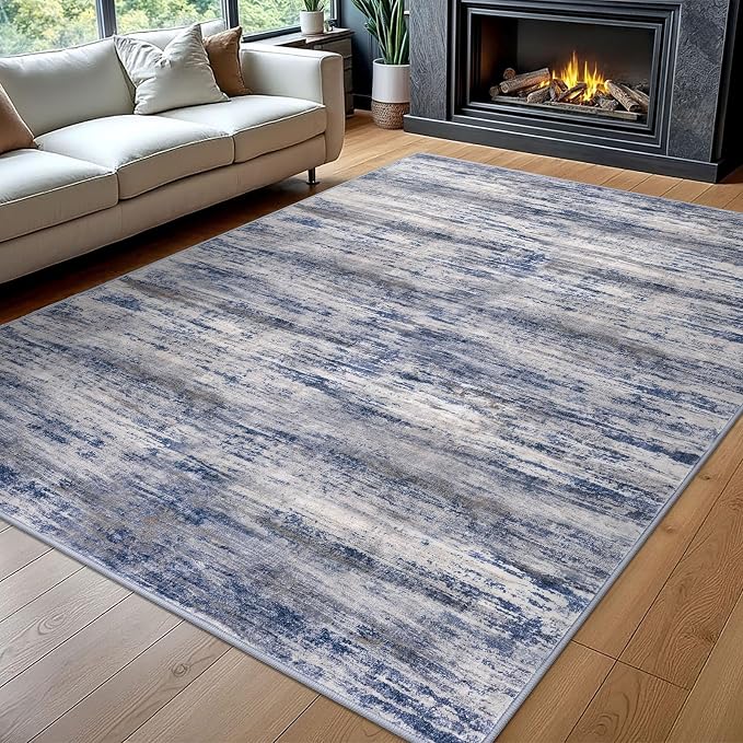 KOZYFLY Rugs for Living Room 8x10 Modern Ombre Living Room Area Rug, Washable by KOZYFLY