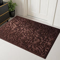 Coffee Brown Leaves Outdoor Indoor Entrance Door mat, Absorbent Durable Heavy by VivaNest