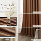 Guken 100% Blackout Linen Curtains 90 Inch Length 2 Panels Set - Image 7